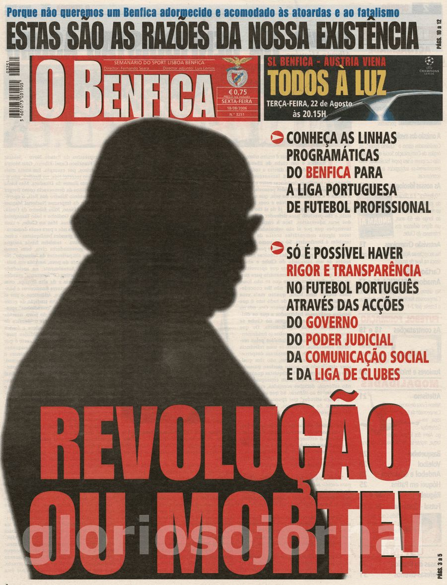 jornal o benfica 3251 2006-08-18